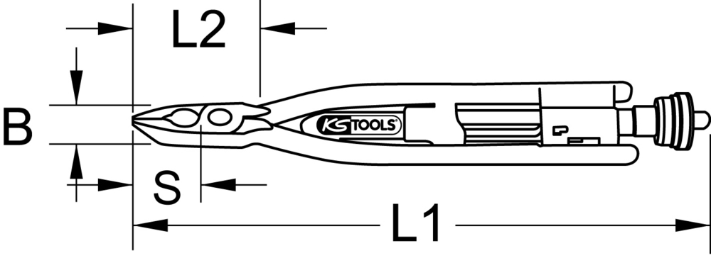 KS TOOLS Pince à freiner, 215mm