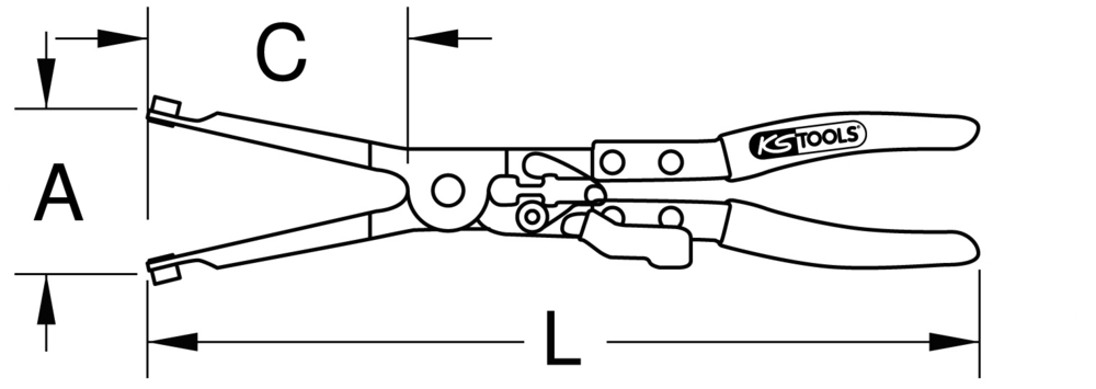 Pince pour le montage de colliers de serrage du pot d'échappement à prix  mini - KS TOOLS Réf.150.1535