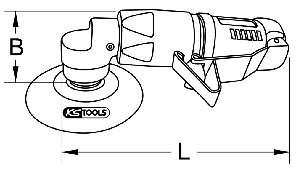 KS Tools - Mini ponceuse pneumatique slimPOWER