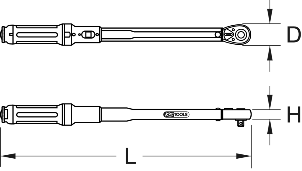 Clé dynamométrique ERGOTORQUEprécision® avec inverseur, 1/4 - 5-25 Nm - KS  Tools - 516.1512