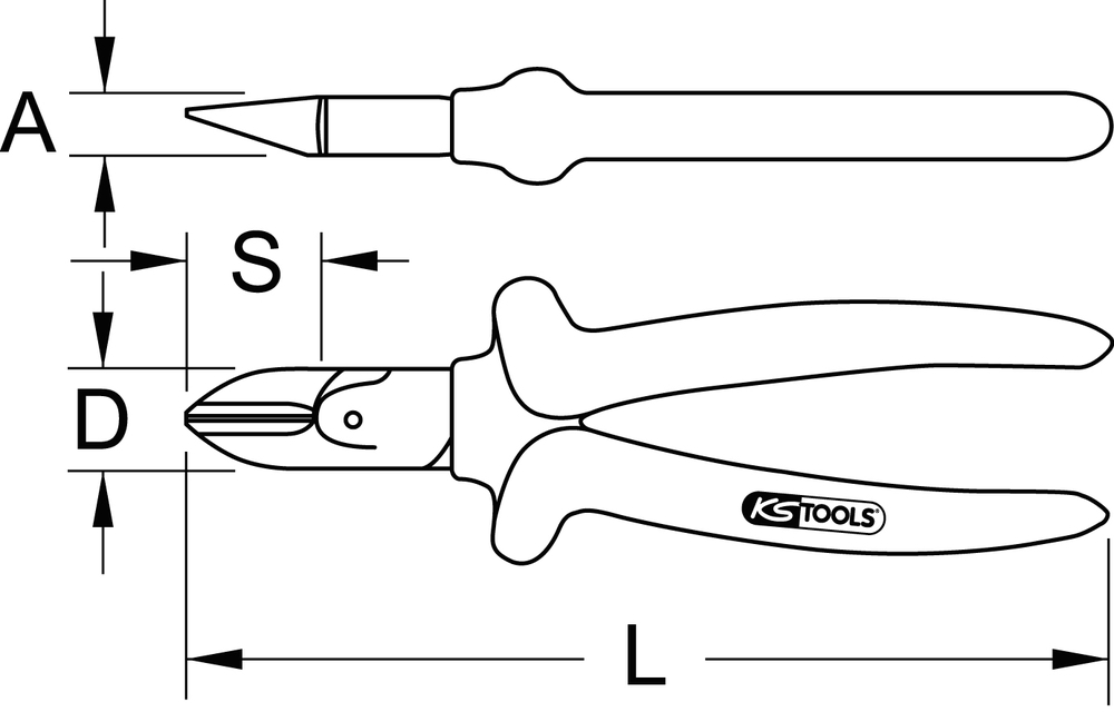 Pince coupante frontale ULTIMATE®, L.165 mm à prix mini - KS TOOLS  Réf.922.8014
