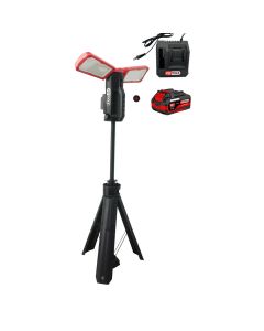 Projecteur portable sur trépied 10 000 Lumens avec batterie 18V 4Ah et chargeur rapide