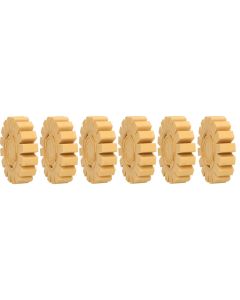 Lot de 6 gommes de nettoyage avec lamelles Ø 100 x 24 mm pour 515.5445