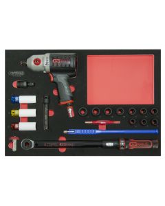 Module de douilles et clé à chocs 1/2'', 19 pièces