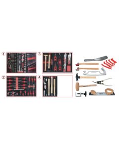Composition d'outils pour la carrosserie, 166 pièces