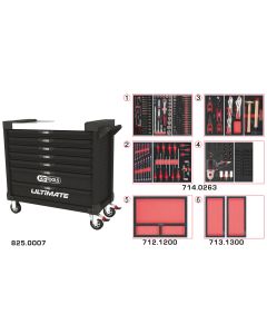 Servante ULTIMATE XL équipée de 263 outils