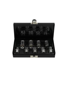 Coffret de 9 douilles TORX®, L.38 mm -  1/2'' - E10 à E24