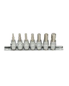 Rail de 7 douilles tournevis ULTIMATE 6 pans 3/8''