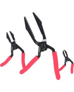 Jeu de 3 pinces à clamper les tuyaux auto-ajustables Ø 20, 35, 74 mm 