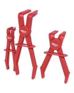 Jeu de pinces à clamper coudées à 90°, 3 pcs