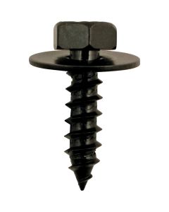 Vis en métal noire avec rondelle pour Volkswagen, Audi, Peugeot/Citroën et Opel - Ø 6,2 mm - 10 pcs