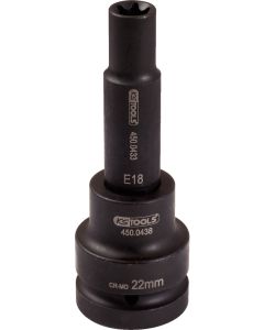 Douille à chocs pour culasse TORX® 3/4'', L.140 mm - E18 - sur carte