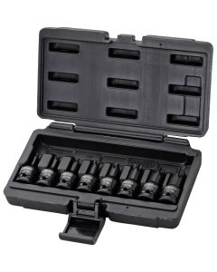 Jeu de 8 douilles tournevis à chocs courtes TORX® 1/2", T30 à T80