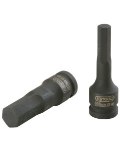 Douille tournevis à chocs 6 pans 1/2'', L.75 mm - 12 mm
