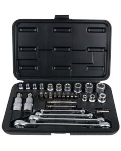 Coffret mâle/femelle TORX®, 1/4'' - 5/16" - 3/8'' - 1/2'' - 31 pcs