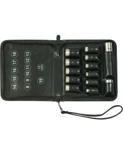 Jeu de 13 douilles TITANplus 6 pans 3/8'', 8 à 19 mm
