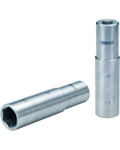 Douille longue TITANplus 6 pans 3/8'', 17mm