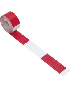 Ruban de signalisation hybride rouge et blanc, 80 mm x 500 m