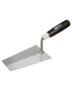 Truelle italienne carrée - lame acier - manche bois - 180 mm