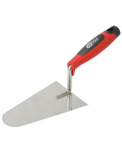 Truelle italienne ronde - lame inox - manche bi-composant - 200 mm