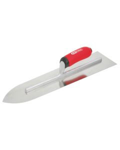 Platoir flamand pointu - lame inox - manche bi-composant - dim. 110x90x455 mm