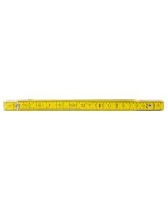 Mètre pliant jaune en bois, L. 2 m