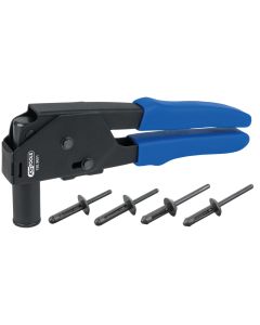 Pince à riveter avec rivets plastique