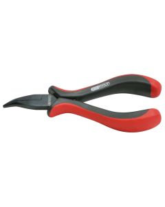 Pince électronique à bec demi-rond coudé à 45°, 130 mm