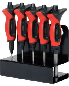 Présentoir de chasses goupilles brunis 5pcs (3-4-5-6-8mm) L150mm