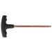 Clé mâle 6 pans tête sphérique avec poignée en ''T'' BERYLLIUMplus 3 mm, L.145 mm