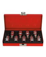 Coffret de 9 douilles tournevis TORX® percé 1/2'', TB20 à TB60