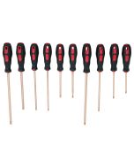 Jeu de 10 tournevis BERYLLIUMplus Fente - PHILLIPS 