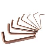 Jeu de 8 clés mâles 6 pans extra longues BRONZEplus