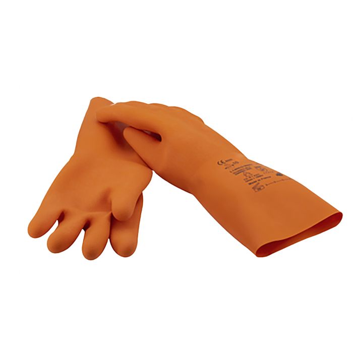 Gants isolants de précision T9 en caoutchouc naturel orange, avec  protection mécanique, classe 0 AZC
