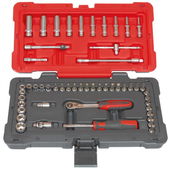 KS Tools - Coffret de douilles et accessoires ULTIMATE en pouces 1/4'', 52  pièces