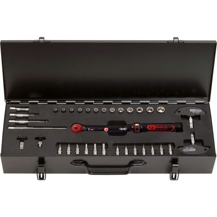 KS Tools - Coffret clé dynamométrique ERGOTORQUEprécision® 1/4'', 5-25 Nm,  32 pcs