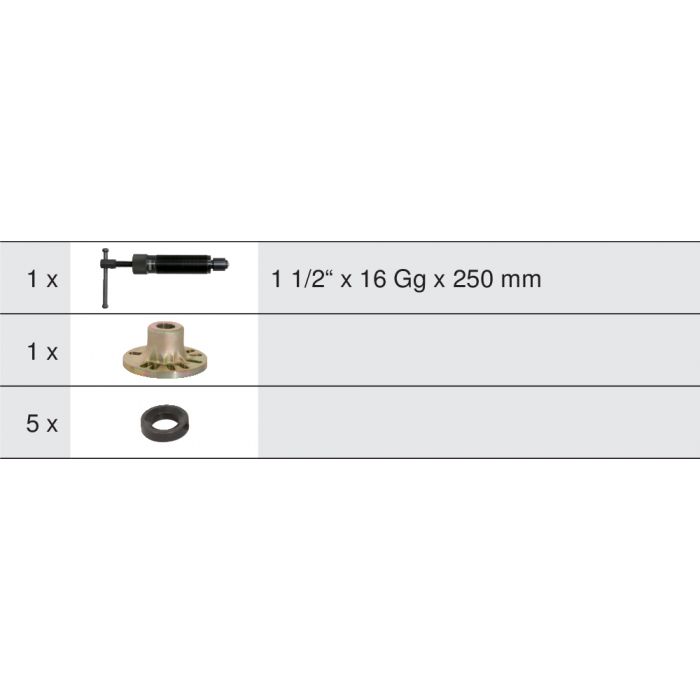 KS TOOLS Jeu d&aposextracteurs de moyeux de roue pour 8 et 10 boulons, 11  pcs ( 440.0590 )