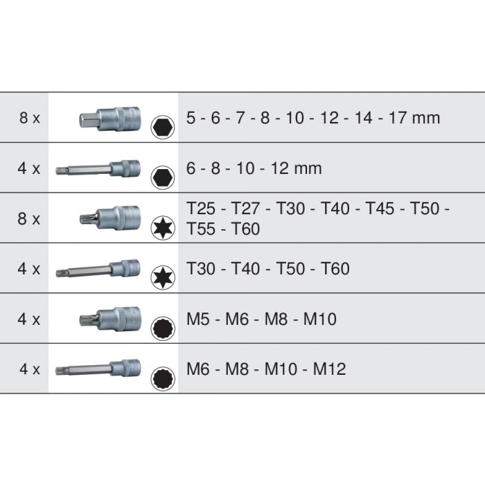Douilles tournevis ULTIMATE 1/2 TORX L.55 mm KS TOOLS