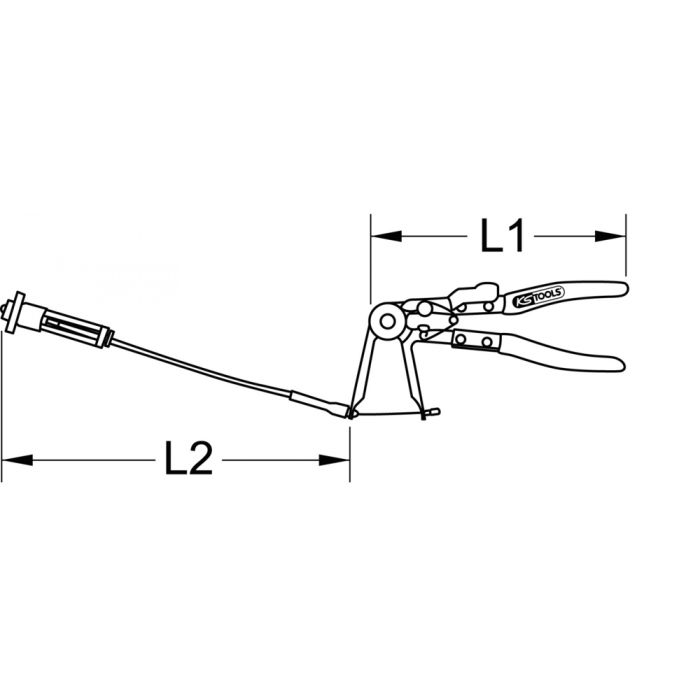 KS Tools - Pince universelle pour colliers auto-serrant verrouillable 650 mm