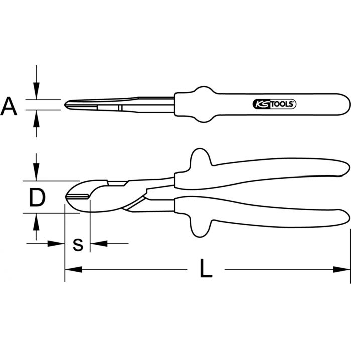 KS Tools - Pince à dégrafer, 0-82 mm, L.190 mm