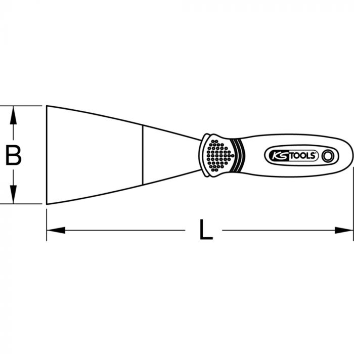 Couteau de peintre - lame inox flexible - manche bi-composant - 30 mm