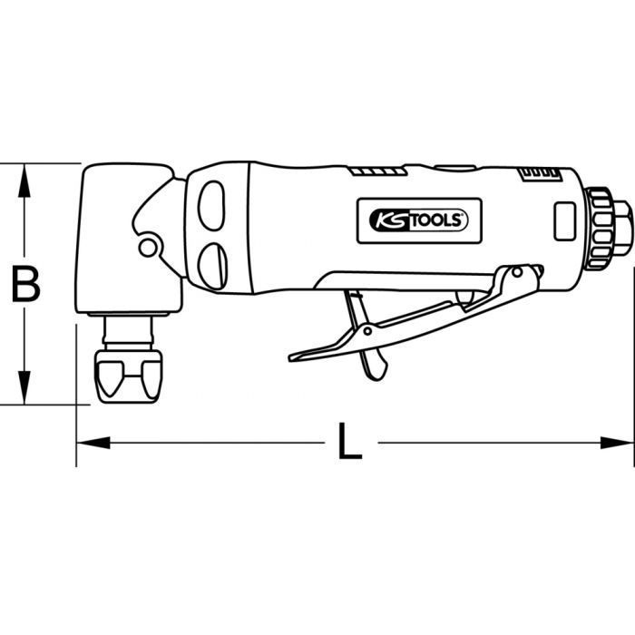 Mini meuleuse KS TOOLS Axiale droite - 123mm - 515.5530 - Espace