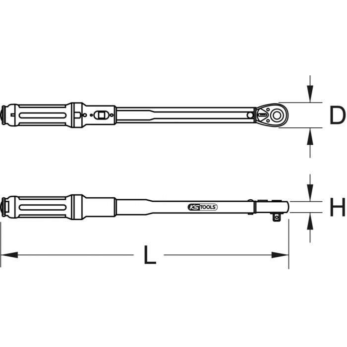 Clé dynamométrique ERGOTORQUEprécision® avec inverseur, 1/4 - 5-25 Nm - KS  Tools - 516.1512