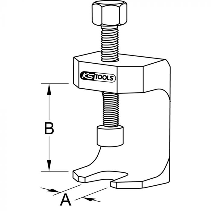 KS Tools - Extracteur de bras d'essuie-glace avec fourche réglable de 16-38  mm